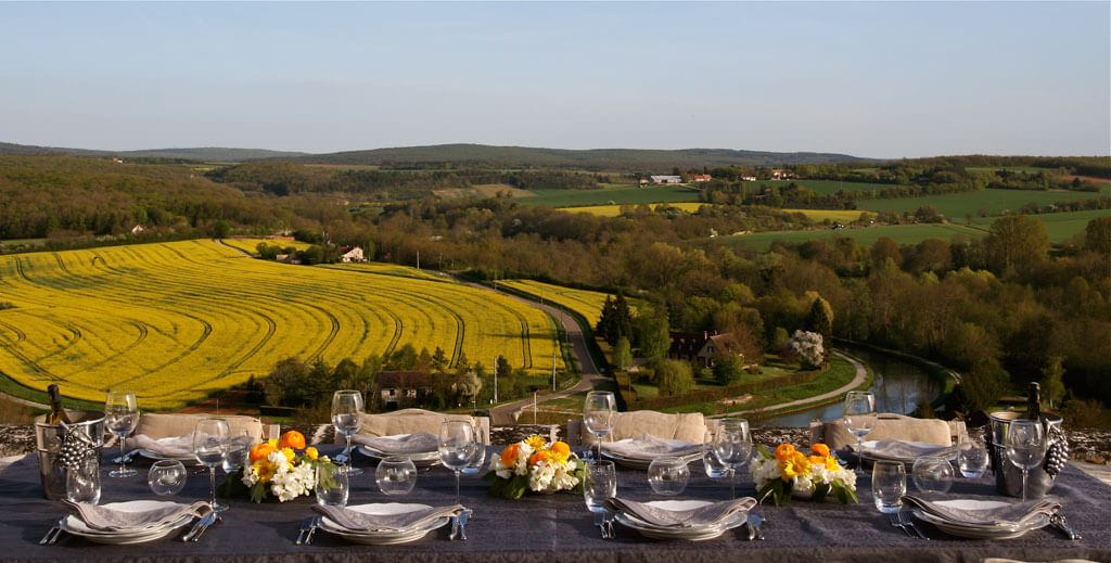 chateau de mailly terrace dining