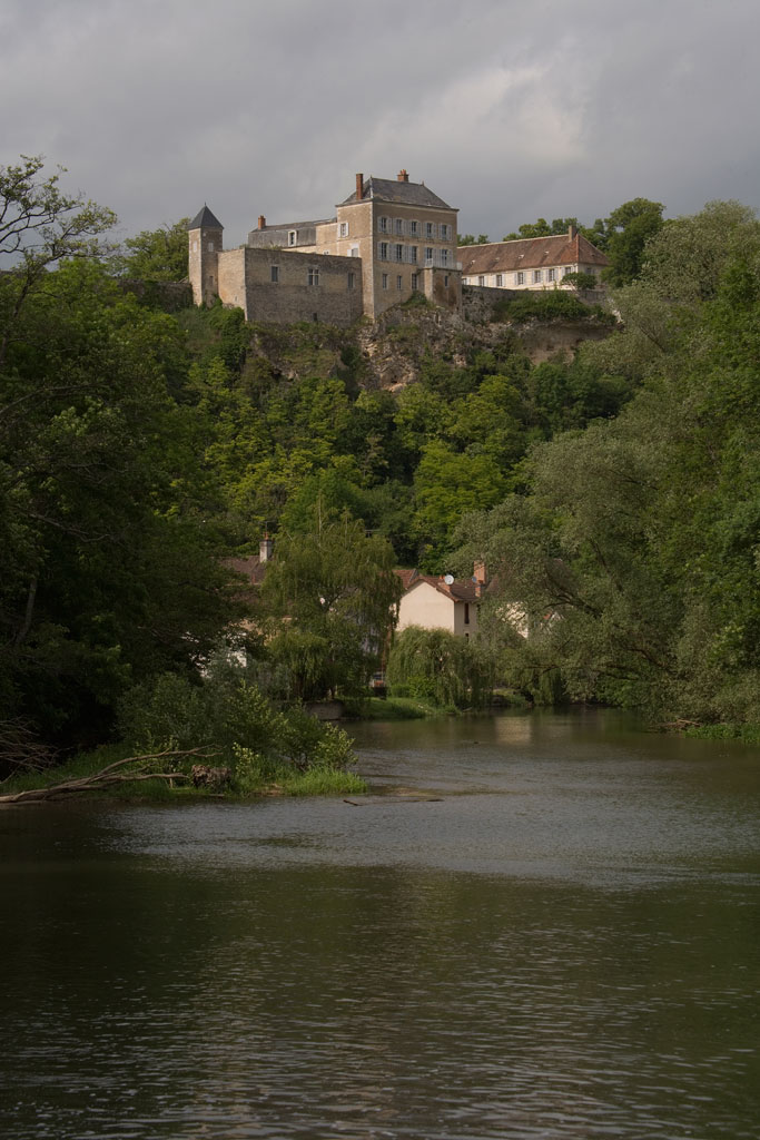 Chateau de Mailly from Yonne river by day