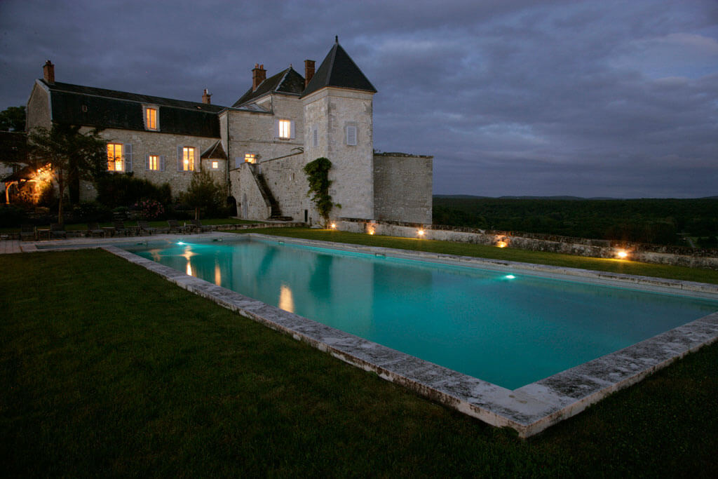 chateau de mailly heated outdoor pool